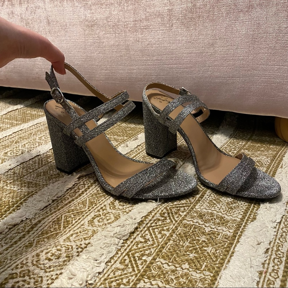A New Day Silver Strappy Heels